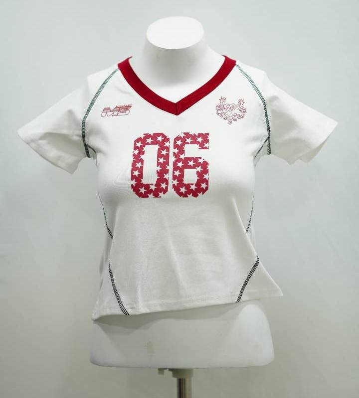 Chalk White Star-Graphic Match Top