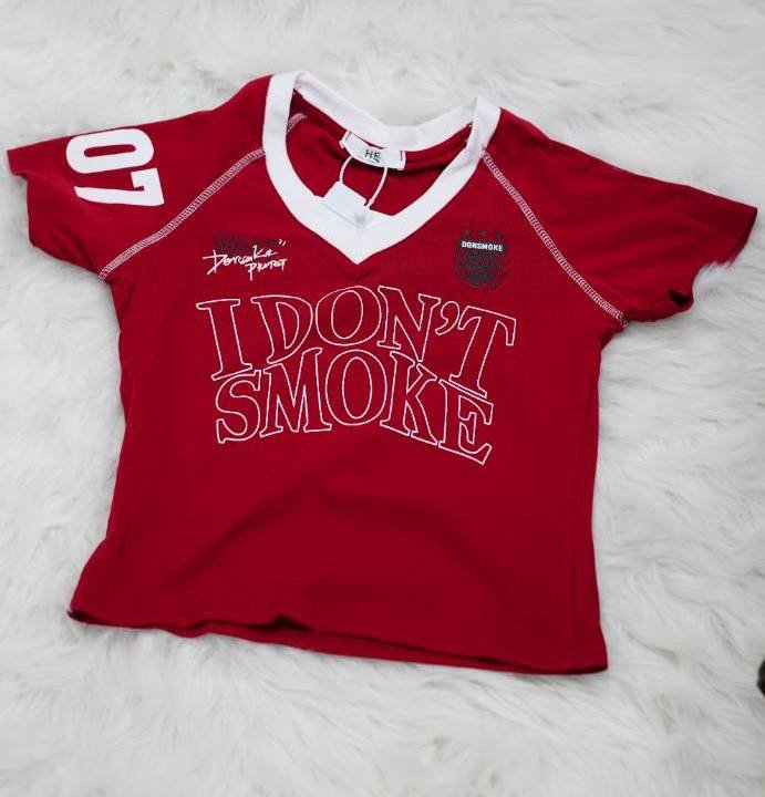 Crimson 'I Don't Smoke' Soccer Jersey - Image 2
