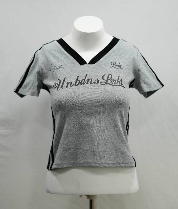 Grey Racing Baby Tee