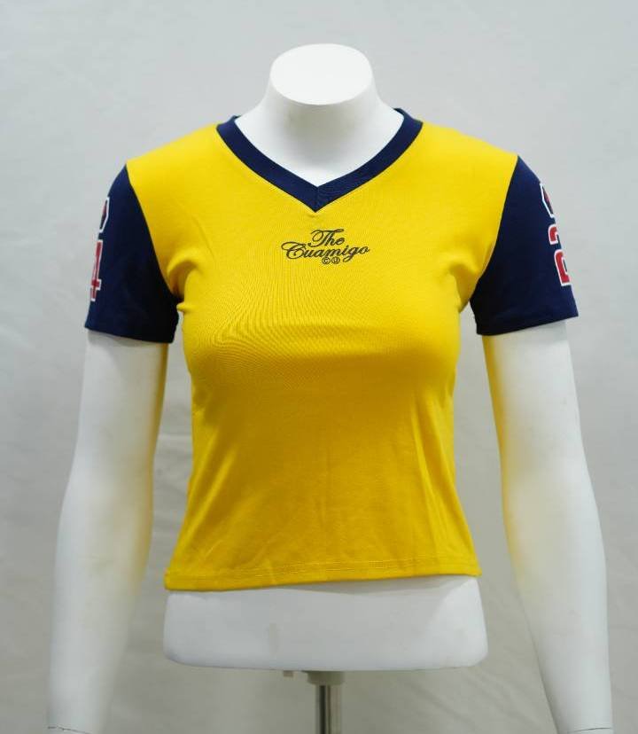 Mustard "The Cuamigo" Pitchside Crop Top