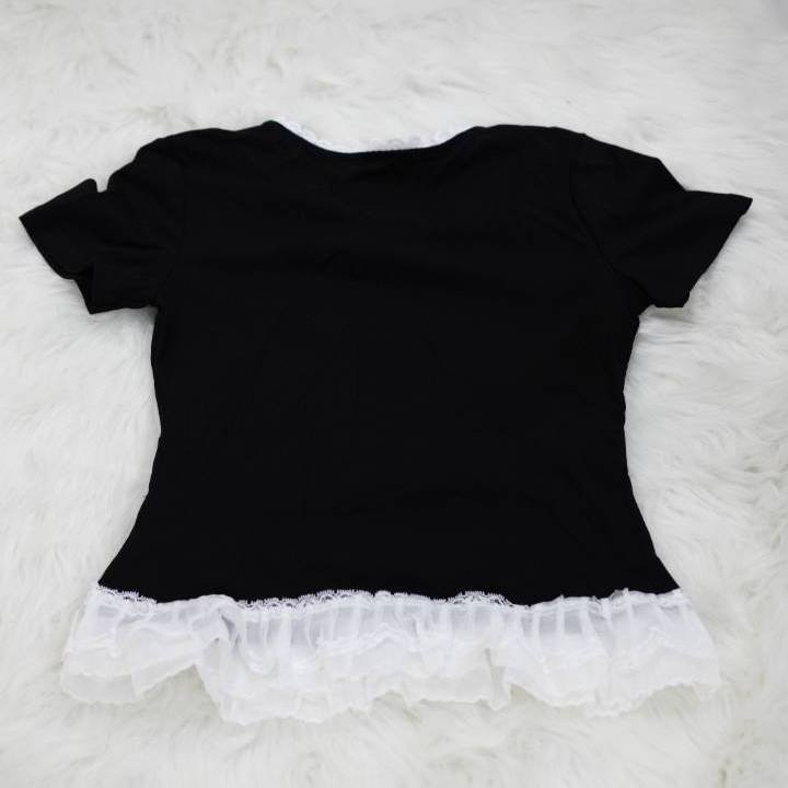 Pitch Black Lace Trim "36 Beautiful" Tee - Image 3