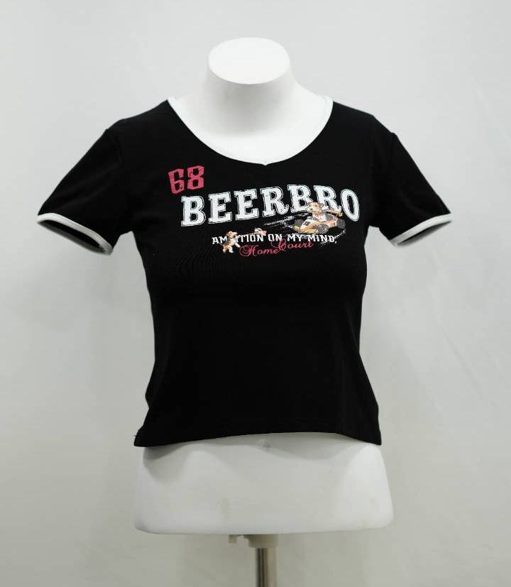 Pitch Black "BEERBRO 68" Racing Ringer Tee