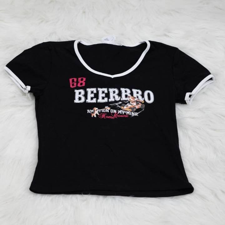 Pitch Black "BEERBRO 68" Racing Ringer Tee - Image 2