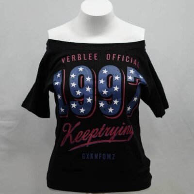 Retro ’97 Rebel Off-Shoulder Crop Top