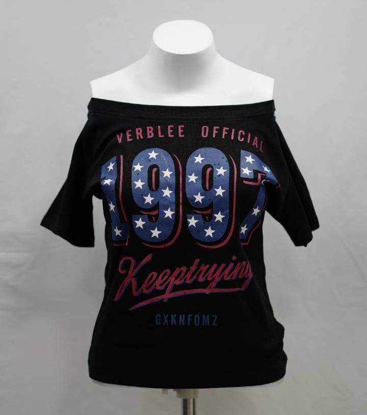 Retro ’97 Rebel Off-Shoulder Crop Top