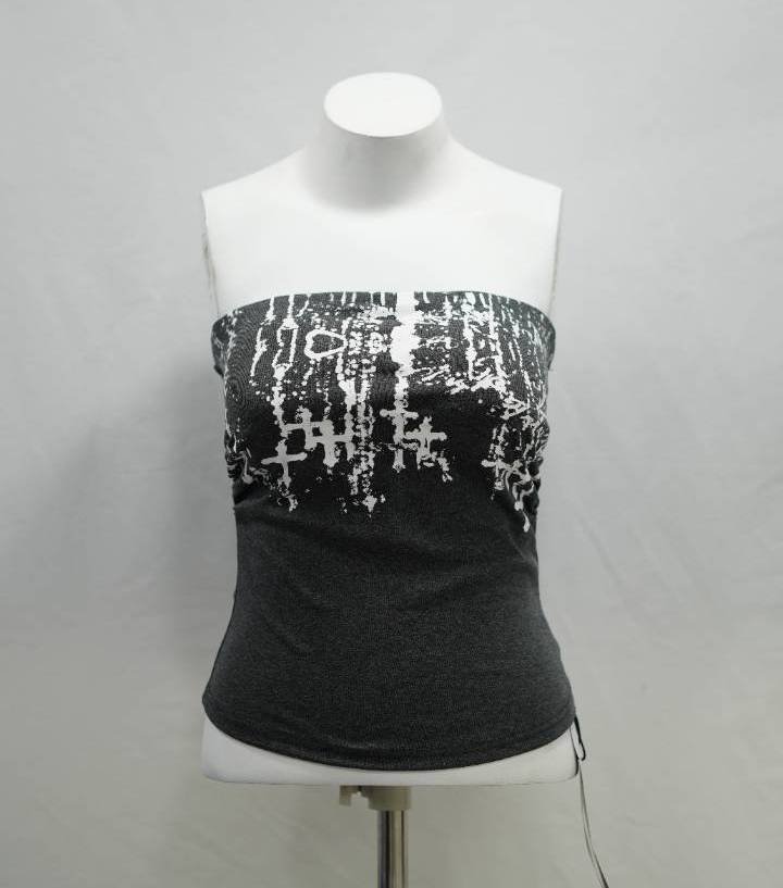 Pitch Grey "Shadow Graffiti" Tube Top