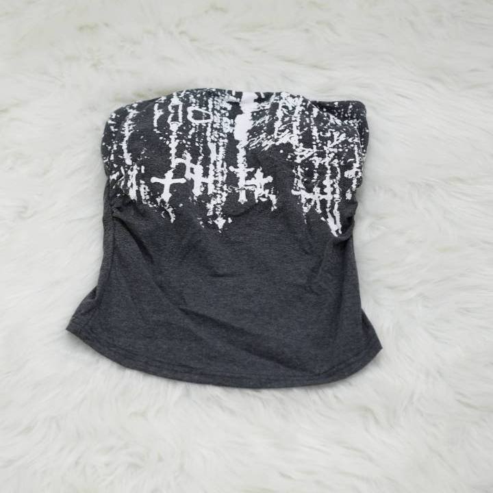 Pitch Grey "Shadow Graffiti" Tube Top - Image 2