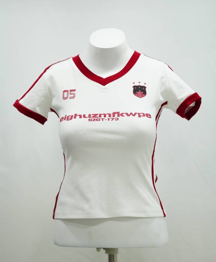 The ’05 Contour Racing Tee in White & Red