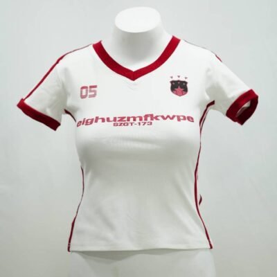 The ’05 Contour Racing Tee in White & Red