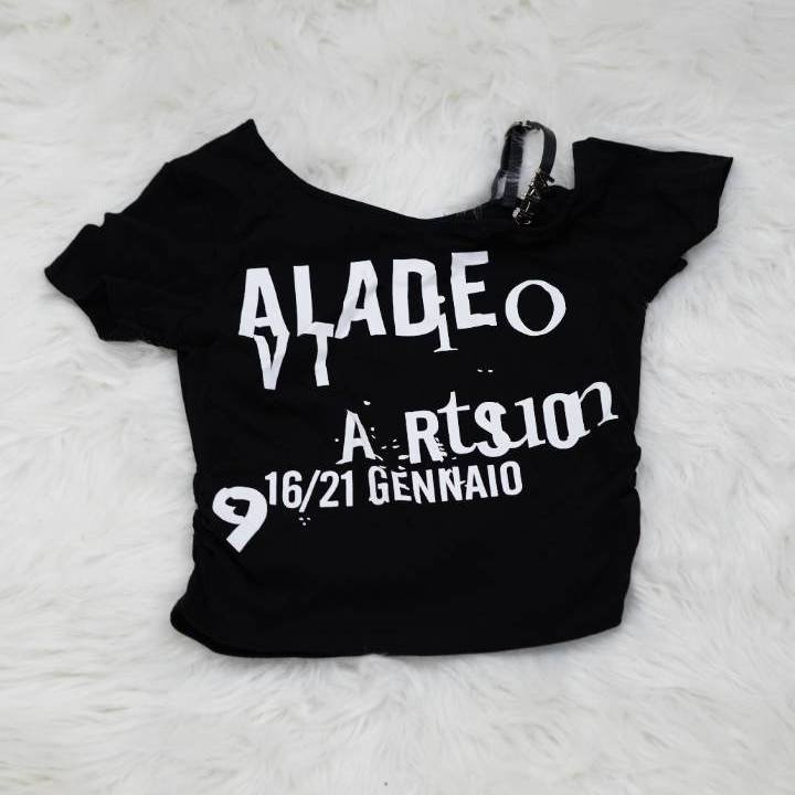 The Deconstructed Typography Tee in Black - Image 2