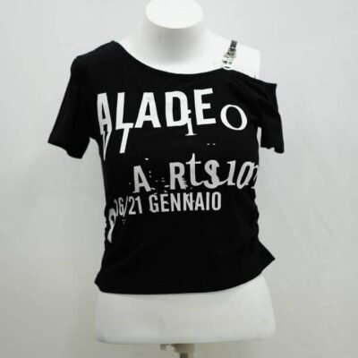 The Deconstructed Typography Tee in Black