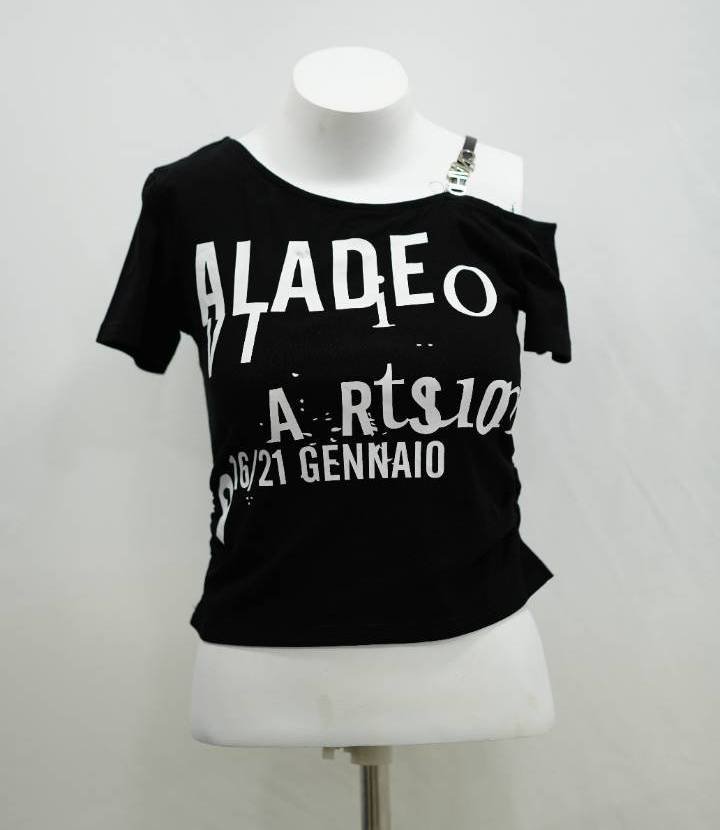 The Deconstructed Typography Tee in Black