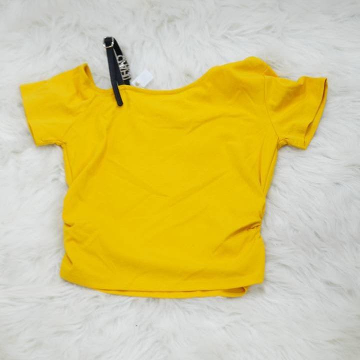 The Deconstructed Typography Tee in Canary - Image 3