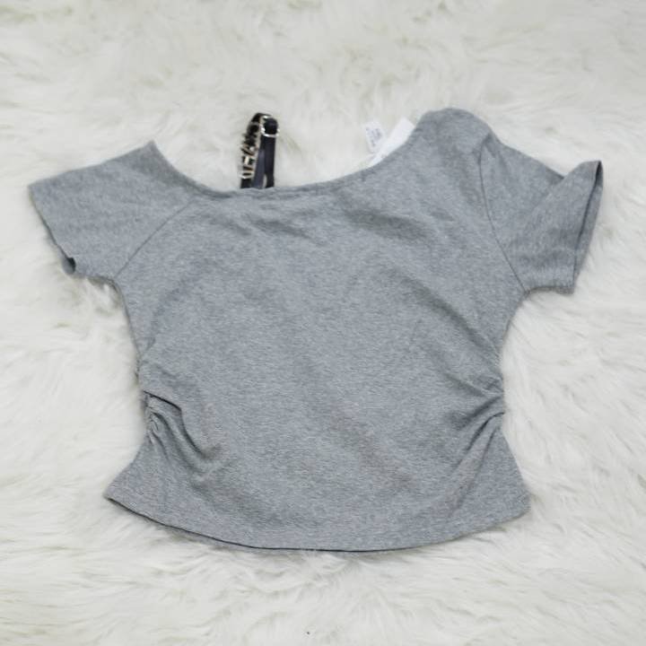 The Deconstructed Typography Tee in Heather Grey - Image 3