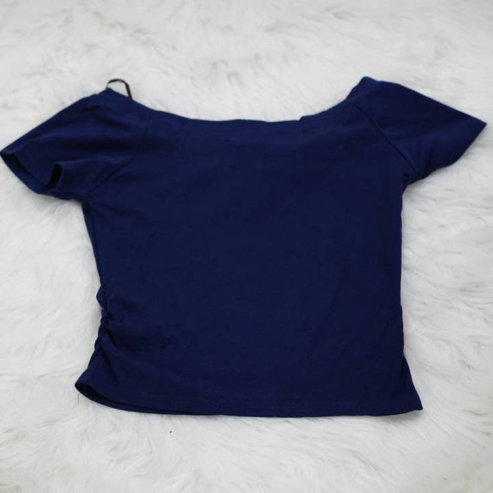 The Heaven Grommet Scoop Tee in Navy Blue - Image 3